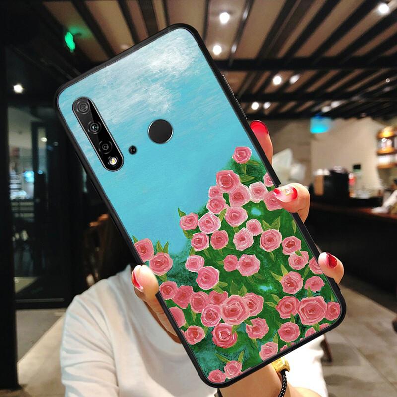 Hand Painted Flower Sceneary Phone Case For Huawei P50 Pro P30 P40 Lite P40Pro P20 Lite P10 Plus Mate 20 Pro Mate20 X