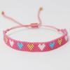 Braccialetto Boemo Fatto a Mano con Perline Miyuki per Donna – Gioiello Regolabile Multicolore con Design a Cuore, Accessorio con Perline Artigianale