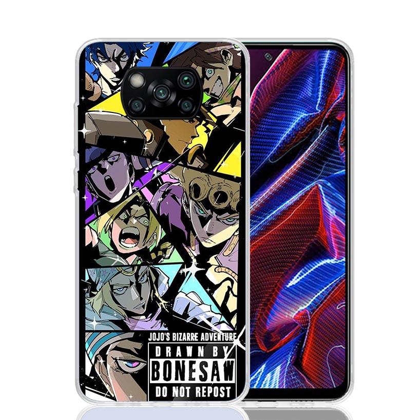 Anime JoJo Bizarre Adventure Case Phone Cover for Xiaomi Poco X3 Nfc X5 X6 X7 X4 Gt F7 Ultra F6 F5 Pro F4 F3 M5S M5 M4 M3 5G Tre