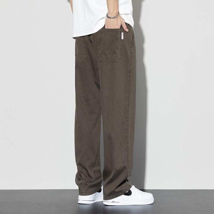 Lyocell Tencel Ultra-thin Drape Wide-leg Casual Pants Men's Spring and Summer New Loose Straight Sports Pants