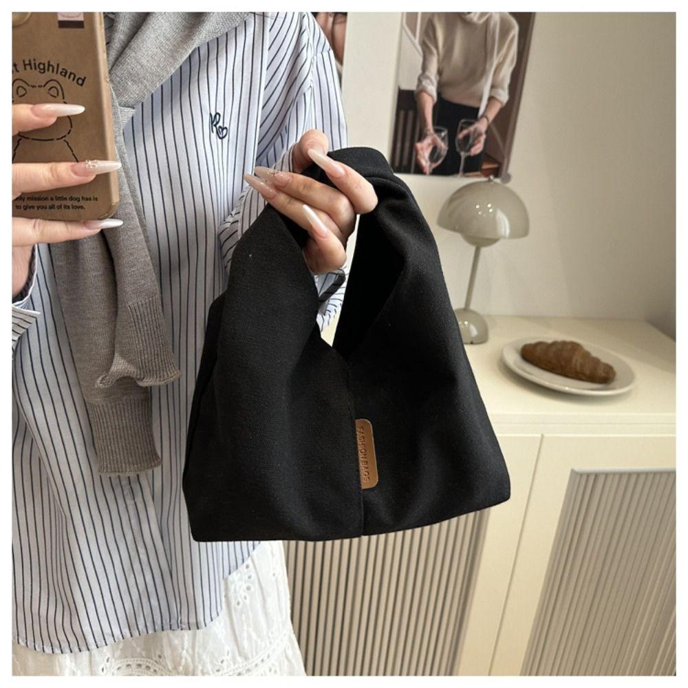 Canvas Cloth Bag Strawberry Printed Underarm Bag Fashion Corduroy Handbag  Mobile Phone Bag