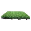 Interlocking Artificial Grass Tiles for Garden Patio Decoration Outdoor Realistic Synthetic Turf Mat for Backyard and Balcony