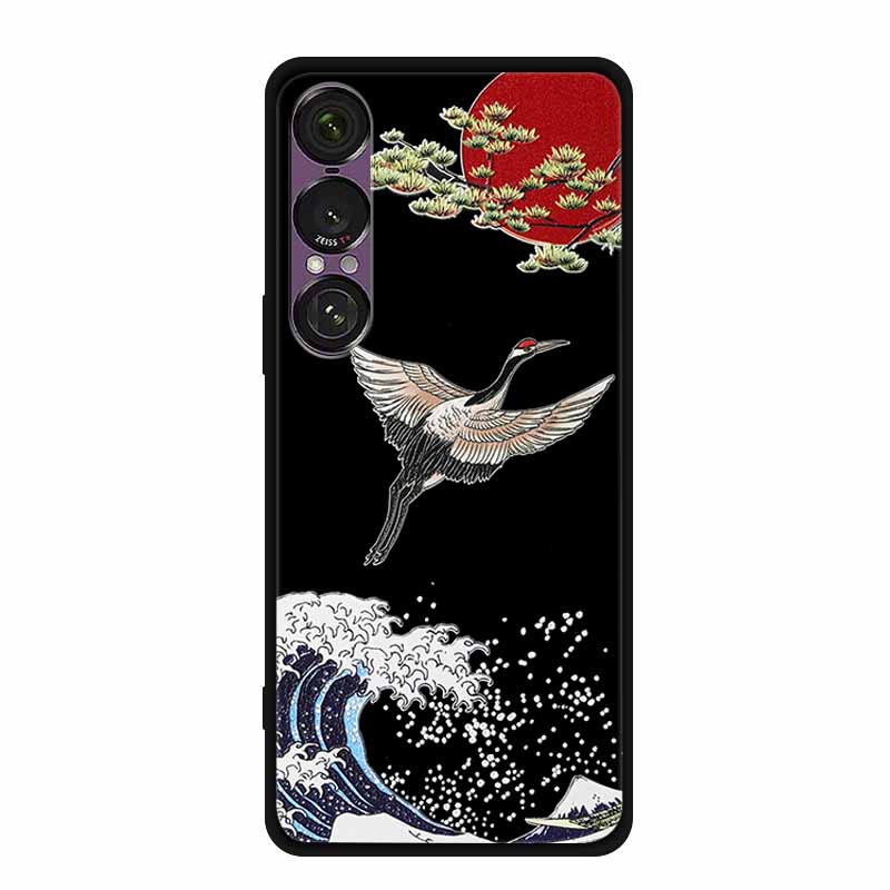 3D Emboss Case For Sony Xperia 1 VII 5G Case Flowers TPU Soft Silicone Back Cover For Sony Xperia 1 VII 2025 Phone Case XQ-FS54