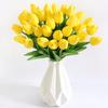 5/10/20Pcs Vibrant Multicolor 33cm Artificial Tulip Bouquet Real Touch Faux Flowers for Home Office Weddings Easter Decorations