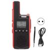 Handheld Mini Walkie Talkie 99 Channel Portable Long Range 2 Way Radio Clear Sound  Red