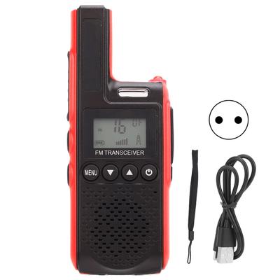 Håndholdt Mini Walkie Talkie 99 Kanaler Bærbar Lang Rekkevidde 2-veis Radio Klar Lyd Rød