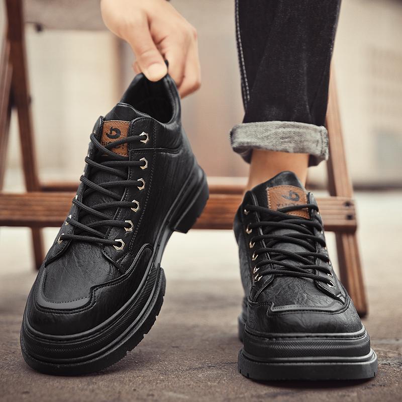 Nuovi stivali Martin alti da uomo alla moda autunno e inverno per studenti maschi e ragazzi, scarpe da lavoro con suola morbida, protezione del lavoro, sneakers Martin