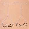 2Pcs/Set Fashion Simple Sexy Rhinestone Leg Chain for Women Double Row Beach Thigh Chain Crystal Bikini Body Jewelry