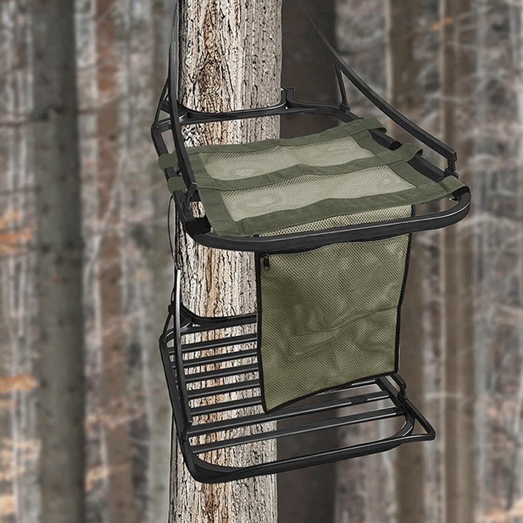 Treestand Seating Mesh Fabric 3 Locking Buckles Tree Stand Seating Replacement with Storage Pouch