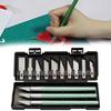 13pcs Set Art Carving Cutter With Box Paper Sticker Cutter Wood Carving Blade Cutter Head Is Removable Carving Tools