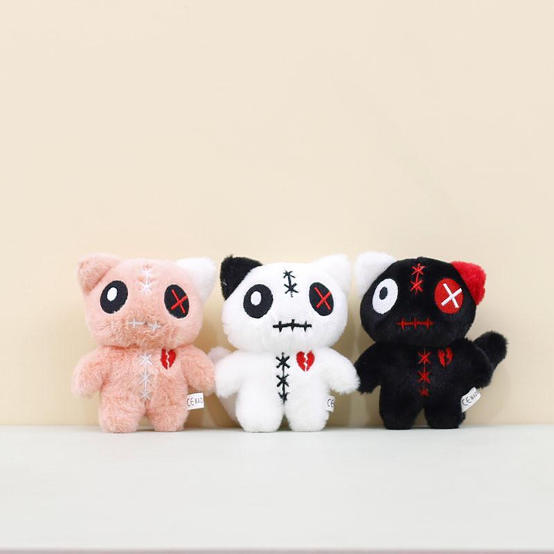 Adorable Plush Cat Keychain Alien Big Eye Cat Doll Soft Toy Bag Charm For Kids