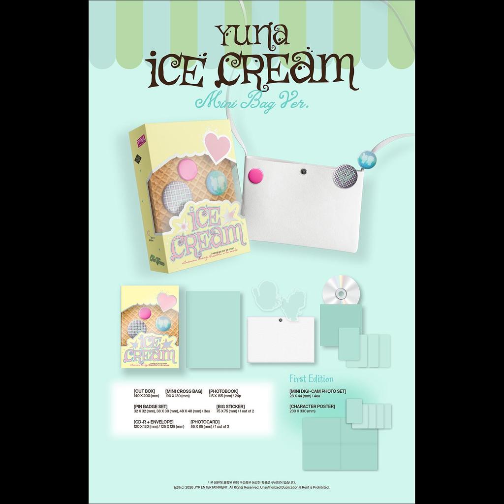 YUNA (ITZY) [Eis] MINI TASCHE Version. (MD-Ver.) + Kostenloses Geschenk