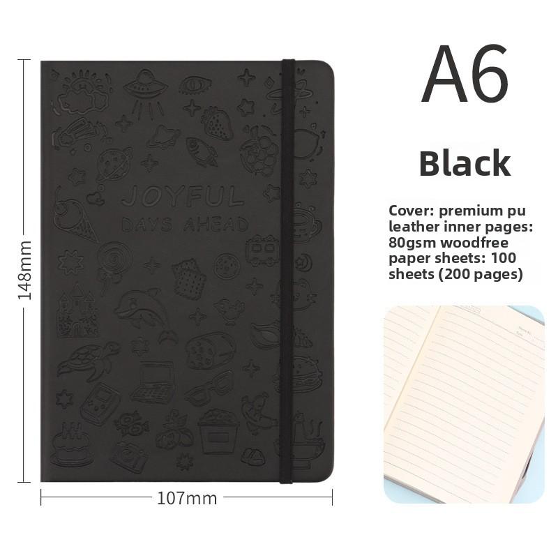 High-value Notebook Printed Leather Notepad Cute College Student Postgraduate Entrance Examination Meeting Minutes Book