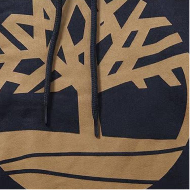 Timberland Plant Geometric Pattern Printed Hoodie Men Hoodies Black A1Y2U-001