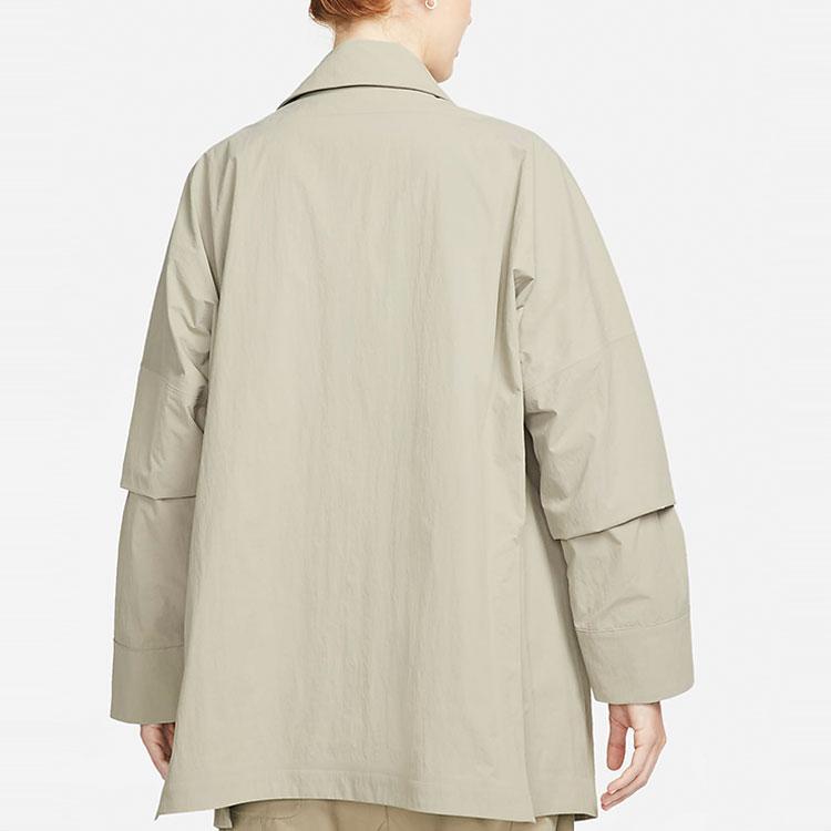 Nike ESC Series Solid Pocket High Collar Jacket Women Outerwear Stone DH2959-230