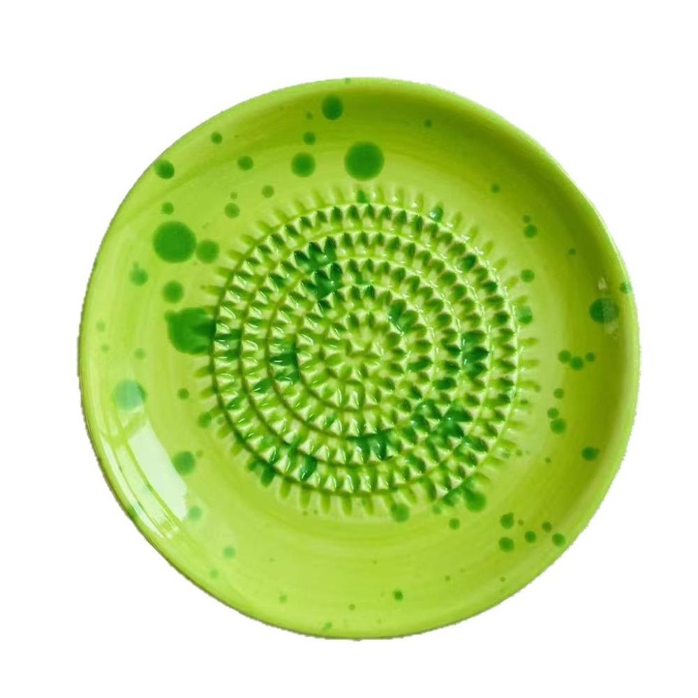 Splashed Ink Garlic Ginger Grinder Round Kitchen Grinding Tool  Food Processing зелёный