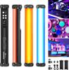 soonpho Pack of 2 RGB Light Tube Stick LED Light Stick Studio with 4000 mAh Battery,  2500 K-8500K, Adjustable Brightness, 21 Effects for TikTok