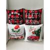 New Christmas Pillow 4 Combination Picture Pillow Cushion Pillowcase Home Office Pillowcase
