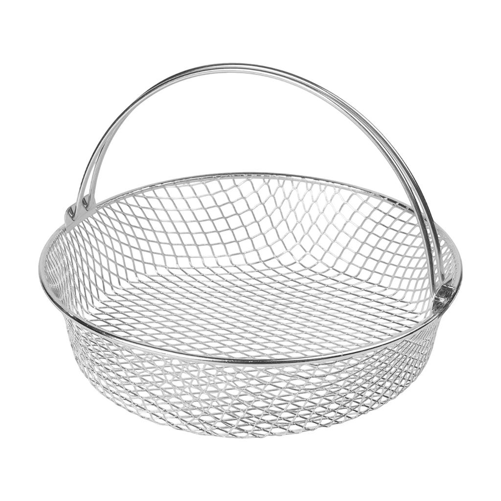 Food Preparation Oven Steamer Mesh Basket Comfortable Handle Air Fryer Accessory Accessory 304 Stainless Steel