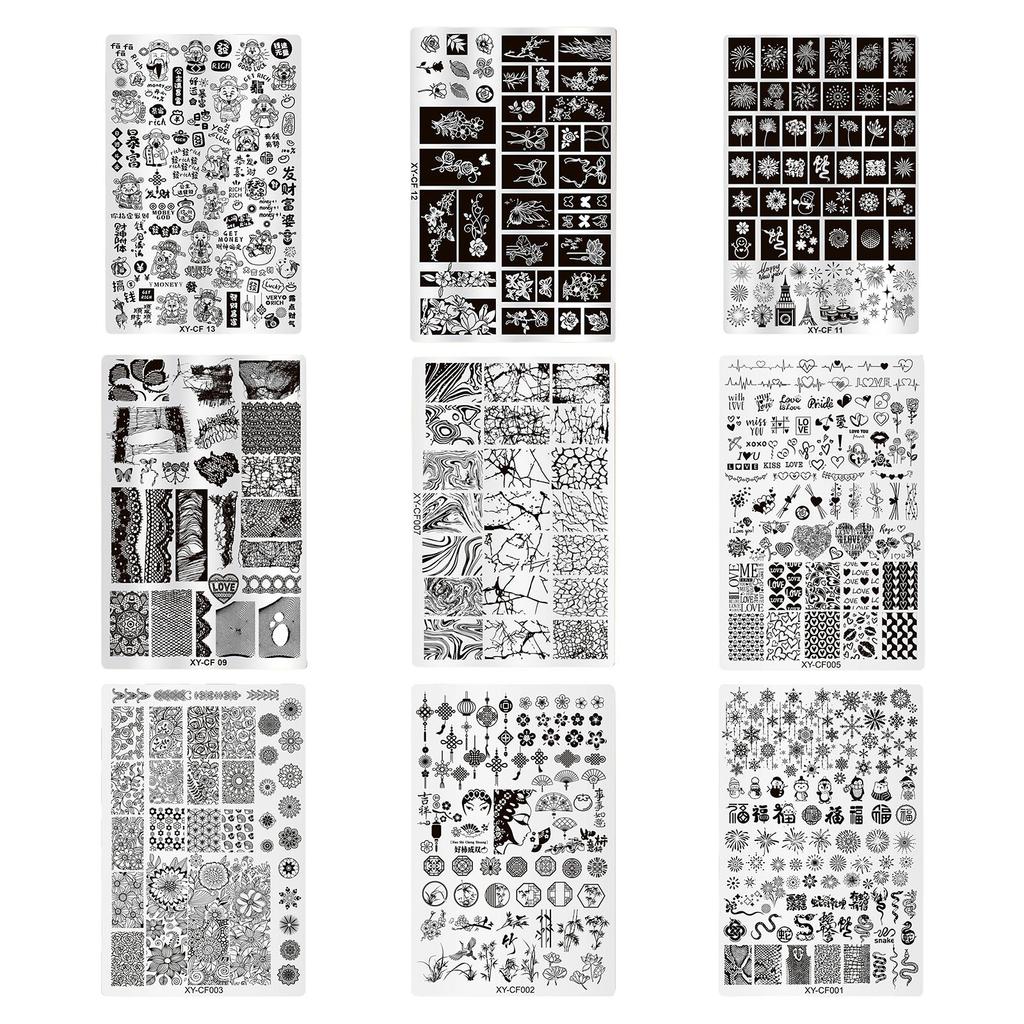 Fashion Nail Art Stamping Plate Manicure Nail Art Design Decoration Accessories for Home and Professional Salon Use