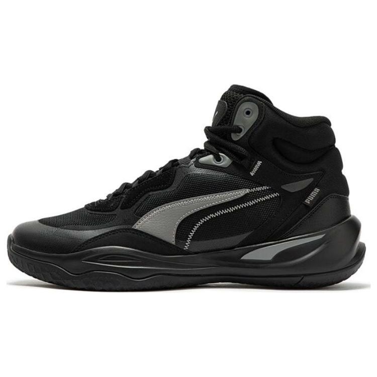Puma Playmaker Pro Fashion Versatile Non-Slip Durable High-Top Basketball Shoes Men Sneakers Black 377902-06