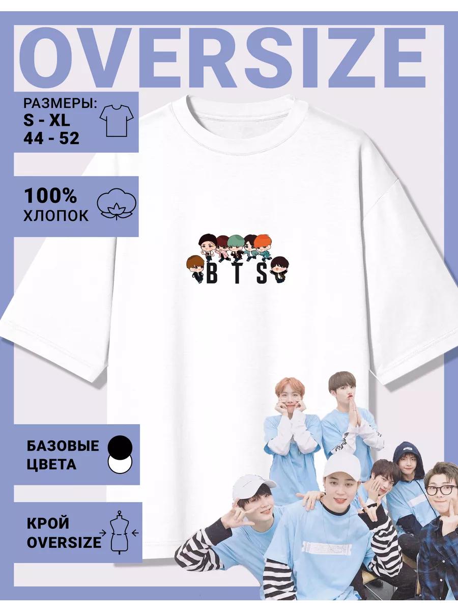 Свободная футболка с принтом BTS - BTS 4XL