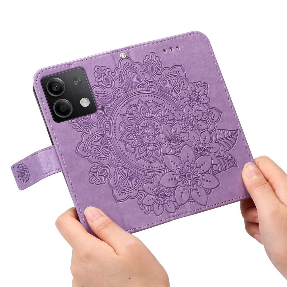 Flip case for Xiaomi Redmi Note 13 5G, Mandala, purple