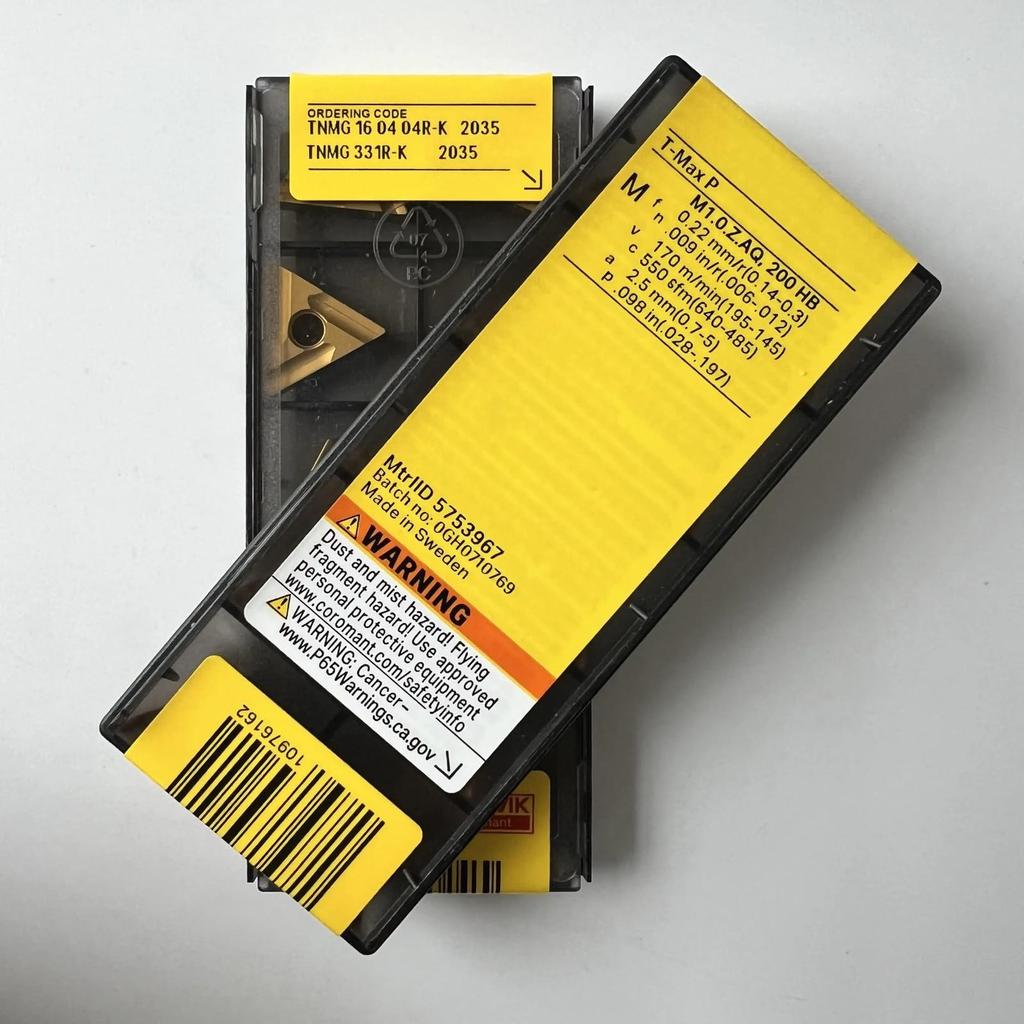 Original Sandvik / TNMG160404R-K 2035 /CNC Lathe Carbide Blade Tool 10 Pcs