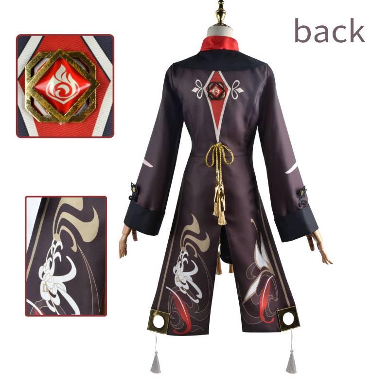 Genshin Hutao Impact Cosplay Costume Uniform Wig Cosplay  Hu Tao Halloween Hat