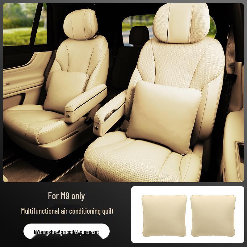Dual-Use AITO M9 Car Cushion & Blanket with High-Grade Lumbar Support