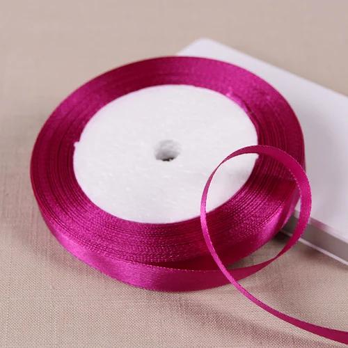 10mm Satin Ribbons DIY Wedding Birthday Party Artificial Silk Roses Crafts Supplies Sewing Acces Scrapbooking Material 25Yards
