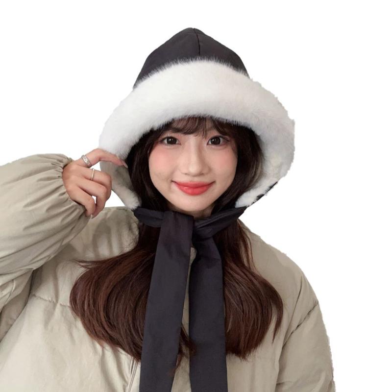 1pc Winter Warm Beanie Hat for Women,leisure Y2k Style Adjustable Pilot Hat,as A Bag,Long Ear Straps Peruvian Cover Ear Beanie