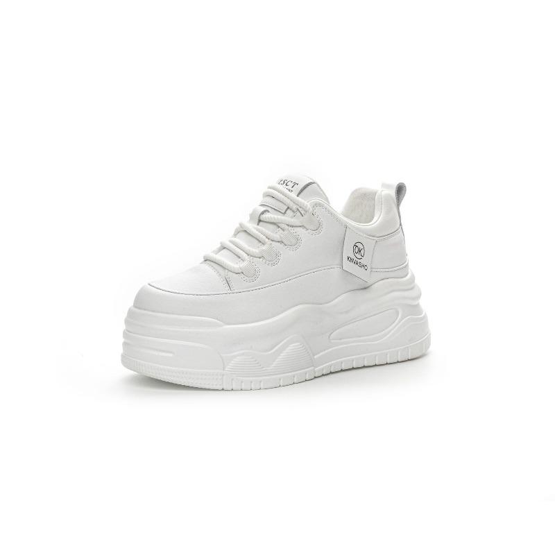 Thick-soled Heightening Little White Shoes Children's Autumn New Small Lightweight Casual Sports Shoes Look Thin