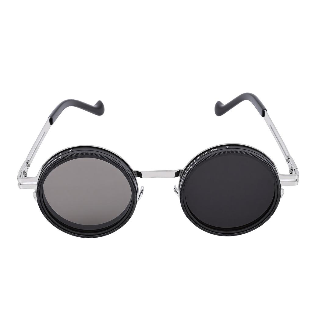   Tint Sunglasses Round Polarized Glasses with 49MM ND Filter Lenses for Outdoor Activities