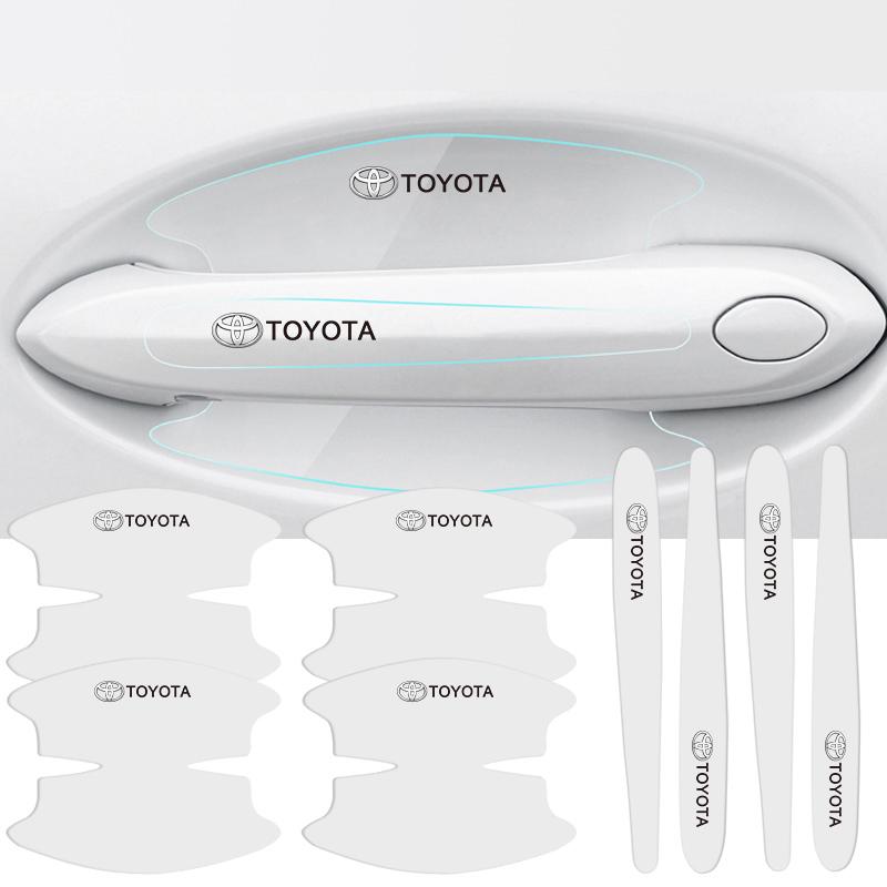 8pcs Car Door Bowl Door Handle Anti Scratch Sticker Auto TPU Transparent Protective Film for Toyota GRsport Crown Hilux Aygo