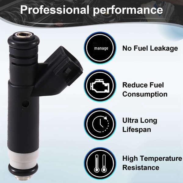 4-Color Plastic Fuel Injector Nozzle for Ford E-150/E-250 - Black