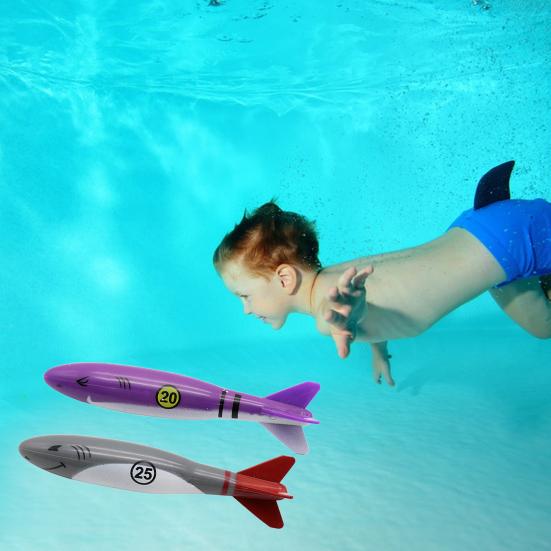 4Pcs Diving Pool Toys Underwater Swimming Throwing Diving Gliding Shark Swimming Glides Toys for Learning To Swim