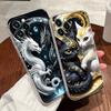 Cute Black White Dragon Transparent Case For Apple iPhone 17 16 15 14 13 12 11 Pro Max 16 Plus 16E 17Air 17Pro Phone Cover Funda