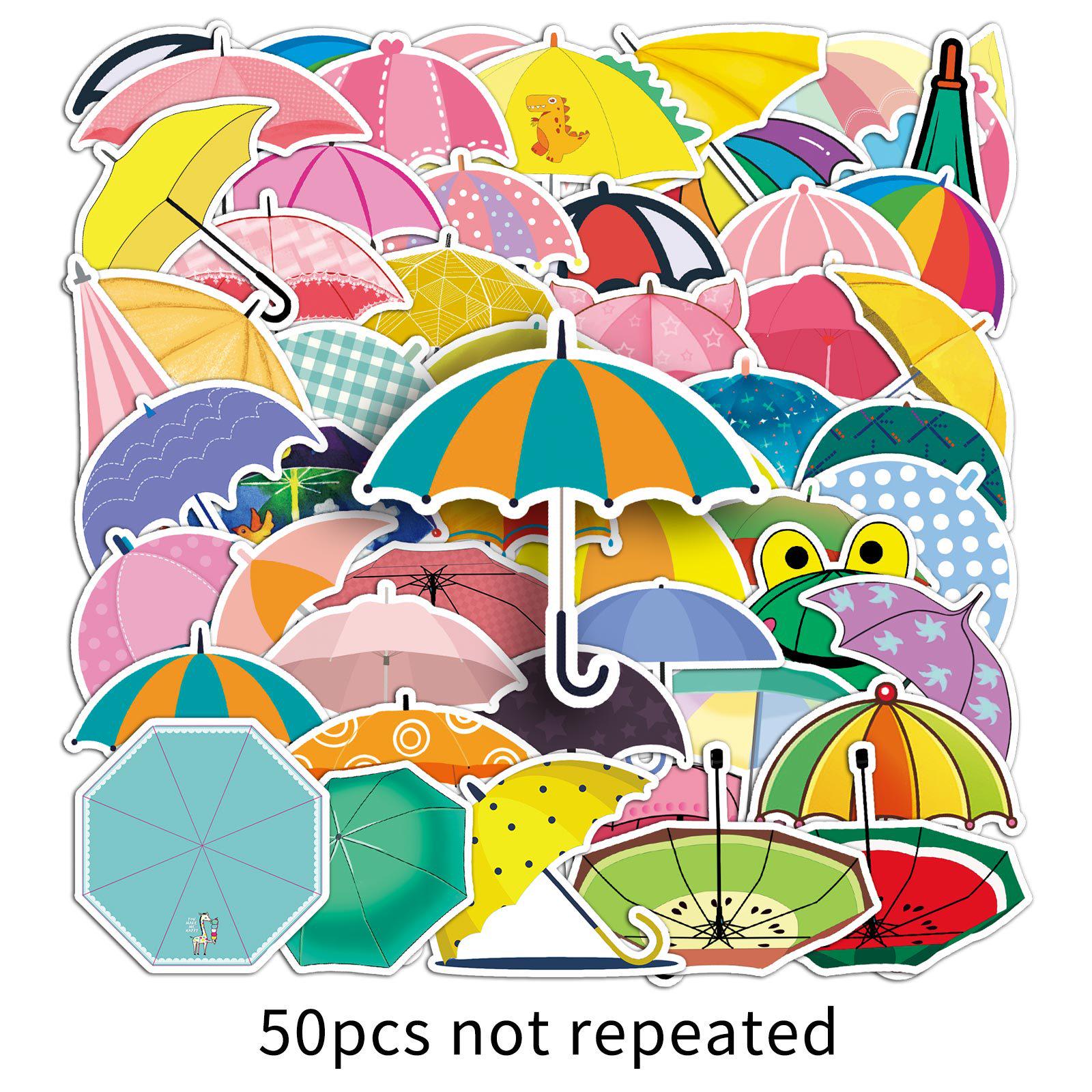 

50PCS Cartoon Cute INS Style Stickers: Raincoat, Sofa, Graffiti, Milk Tea Cup, Guka Decoration, Cross-border Epoxy Designs