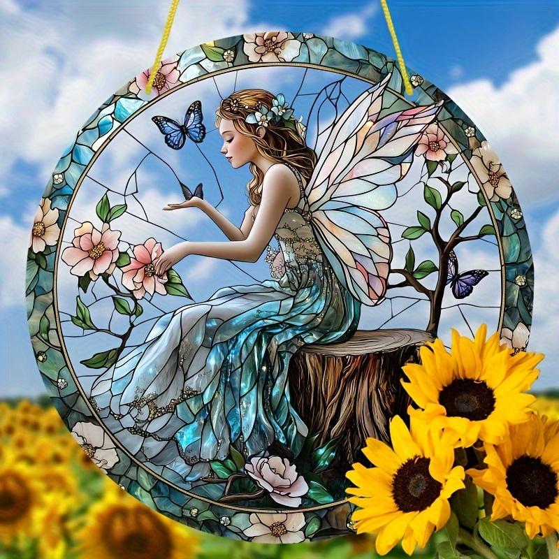 2D Flat Acrylic Bohemian Flower Fairy Decoration , Use No Batteries/Electricity Needed, Unique Indoor/Outdoor Decoration , Multipurpose Traditional