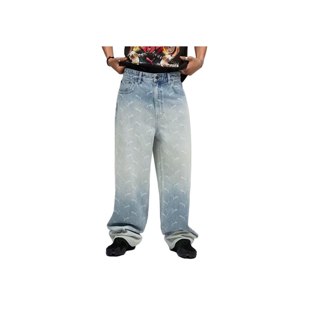 Puma x A$AP ROCKY Laser Monogram Denim Faded Denim/Aop Men Bottoms Blue 633428-01