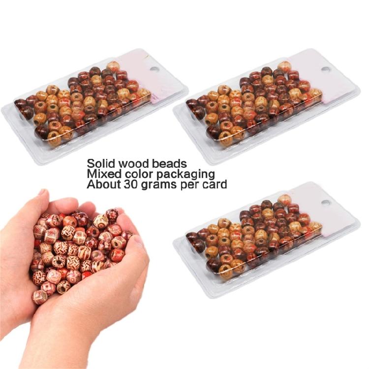 Punk Wood Bead Hair Jewelry Unique Ethnic Hair Pendant Hair Beads for Braid Adjustable Wood Punk Charm