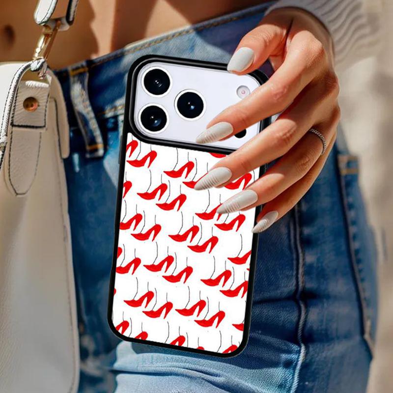 Fashion High heels Girl Flower Phone Case For iPhone 17 Air 14 15 13 12 Max Cover For Apple 14 15 16 16e 11 Pro Max Plus Coque