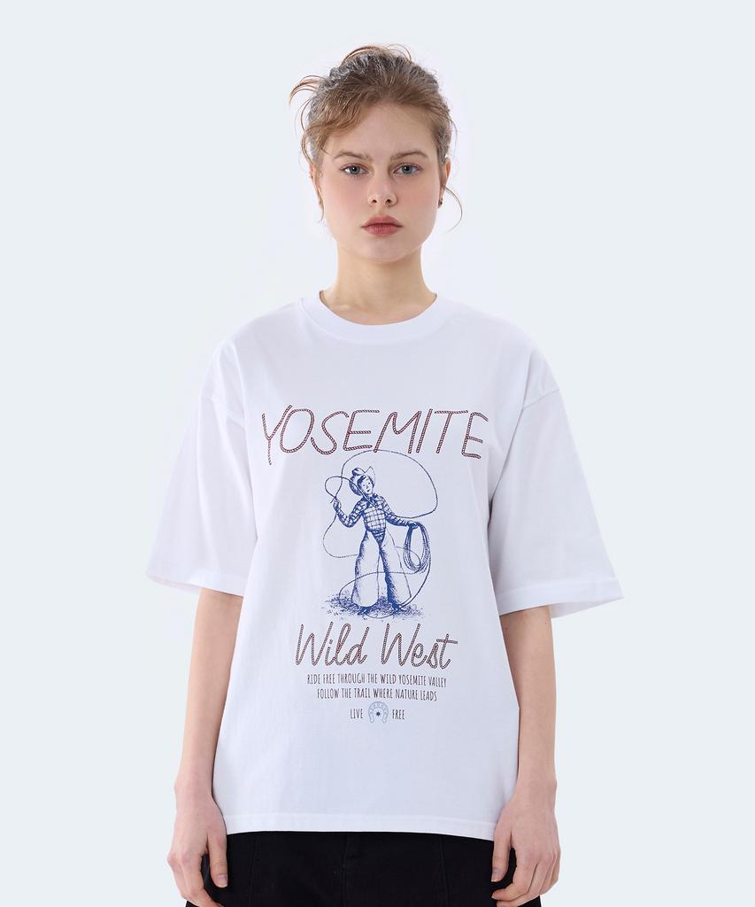 Yosemiti Wild West Short Sleeve Tee White Yt-3Y19