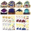 36Pcs/Set Craft Paper Ramadan DIY Scene Sticker With Ribbon Muslim Party Decoration  Muslim Home