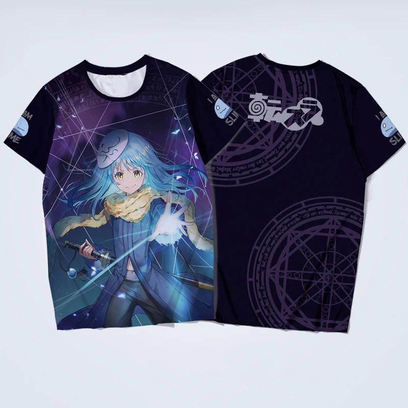 Anime Tenkrát jsem se reinkarnoval jako sliz Trička s 3D potiskem Muži Ženy Tričko nadměrné velikosti s krátkým rukávem Dětská Trička Topy Oblečení