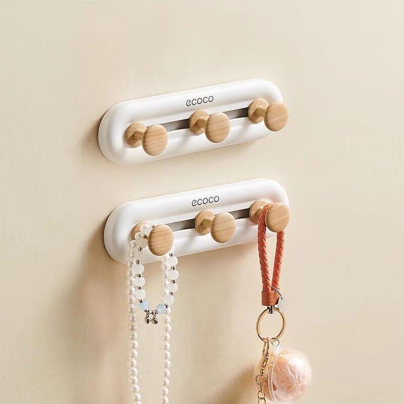 Ecoco Sliding No-Drill Hook Set (3 Hooks, 2-Pack)