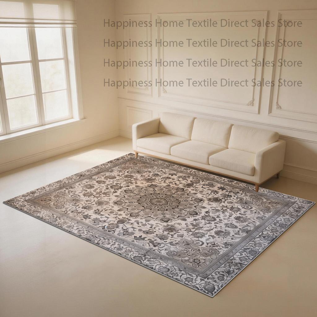 Persian Retro Geometric Large Living Room Carpet Washable Non-slip Decoration Home Kitchen Rug Soft Fluffy Bedroom Floor Mats