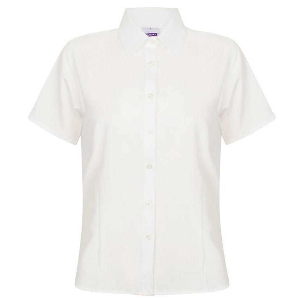 Henbury Womens/Ladies Wicking Short-Sleeved Formal Shirt