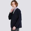 CUSTOMUS Men'S Striped Shirt With Layered Collar And Logo Embroidery Long Sleeve T-Shirt Cxs25Fkkt907 Nav